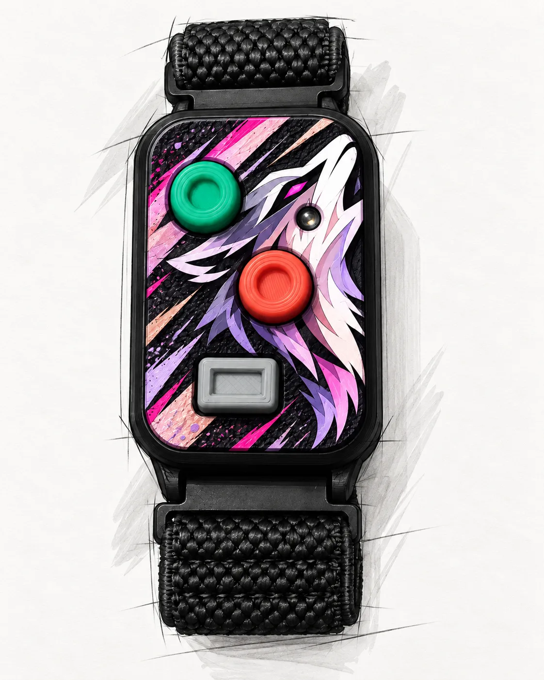 Boceto de carcasa del mando, diseño 2